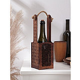 Ящик для вина Adelica «Венето», 34×10,5×10,2 см, цвет тёмный шоколад, фото 2
