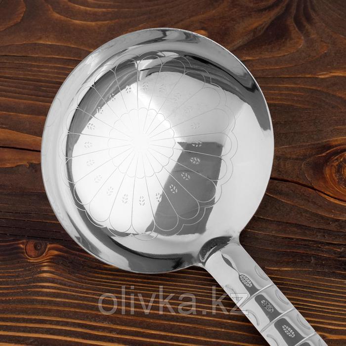 Поварешка для казана узбекская 61см, диаметр 16см с деревянной ручкой - фото 2 - id-p113258121