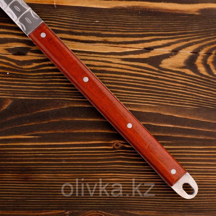 Поварешка для казана узбекская 61см, диаметр 16см с деревянной ручкой - фото 4 - id-p113258121