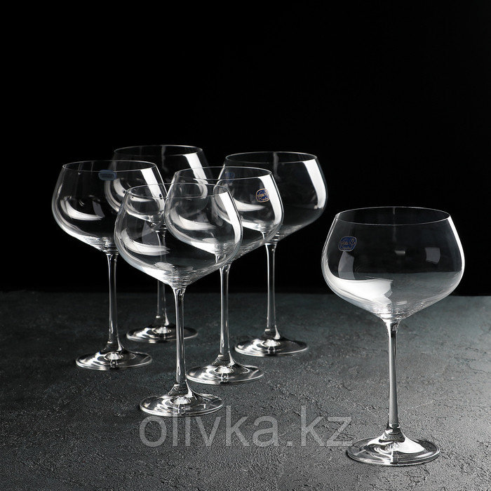 Набор бокалов для вина Bohemia Crystal «Меган», 500 мл, 6 шт - фото 1 - id-p113253699