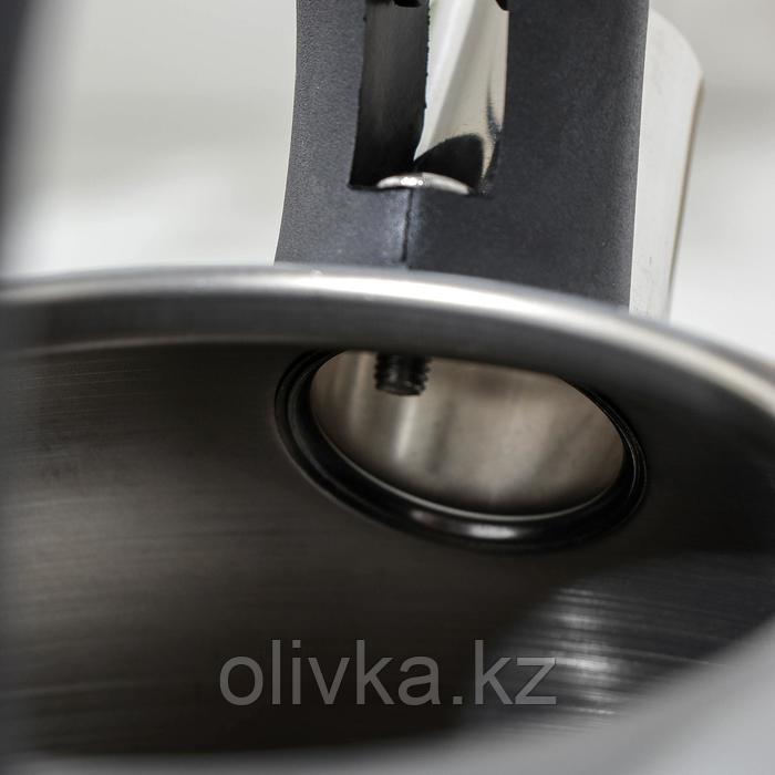 Чайник со свистком из нержавеющей стали Доляна «Горошек», 2,8 л, цвет серый - фото 3 - id-p113252898