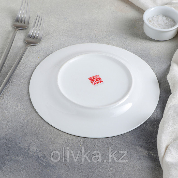 Тарелка фарфоровая десертная «Аврора», d=20,5 см, цвет белый - фото 3 - id-p113254630