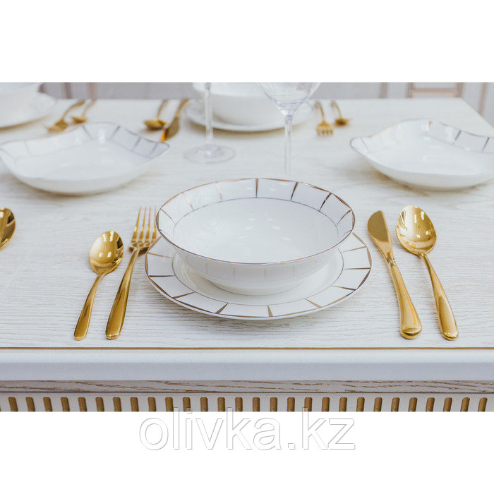Тарелка фарфоровая десертная «Аврора», d=20,5 см, цвет белый - фото 4 - id-p113254630