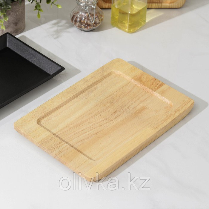Сковорода «Прованс», 22×16×1,6 см, на деревянной подставке - фото 3 - id-p113264014