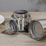 Кофеварка гейзерная Magistro Classic, на 4 чашки, 200 мл, нержавеющая сталь, фото 4