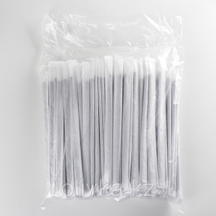 Трубочки одноразовые для коктейля, в индивидуальной упаковке, прямая, 0,5×21 см, цвет чёрный - фото 3 - id-p113263234
