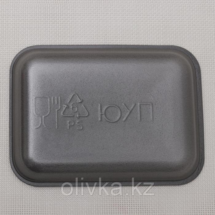 Подложка-лоток для продуктов одноразовая, 17×12,7×2,5 см, цвет чёрный - фото 4 - id-p113259771