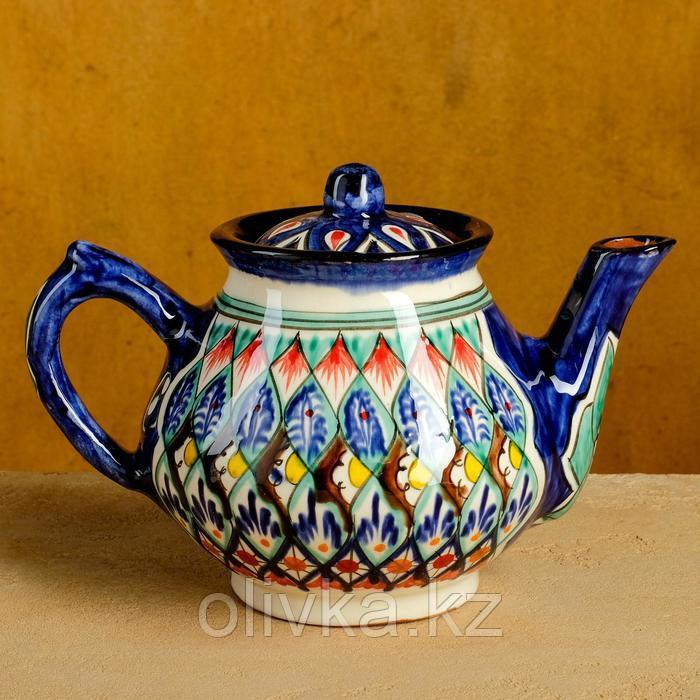 Набор чайный Риштан, 4 предмета в подар упак: чайник 0,7л, 2 пиалы 9,5см, тарелка 17см - фото 10 - id-p113258903