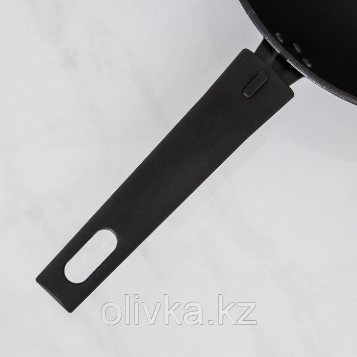 Сковорода Wok, d=26 см, съёмная ручка, антипригарное покрытие, цвет чёрный - фото 4 - id-p113244671