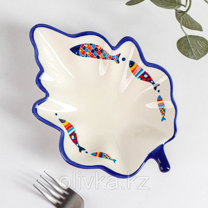 Блюдо сервировочное Доляна «Емеля», 21×15×4,5 см, цвет белый - фото 1 - id-p113257306