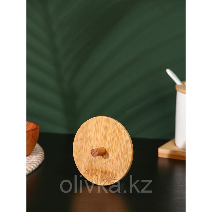 Крышка для чайника с ручкой BellaTenero «ЭКО», d=8,1 см (7 см), бамбук - фото 1 - id-p113271067