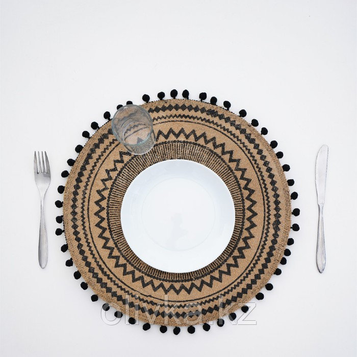 Салфетка сервировочная на стол «Африка», 38×38 см, цвет чёрный - фото 6 - id-p113258915