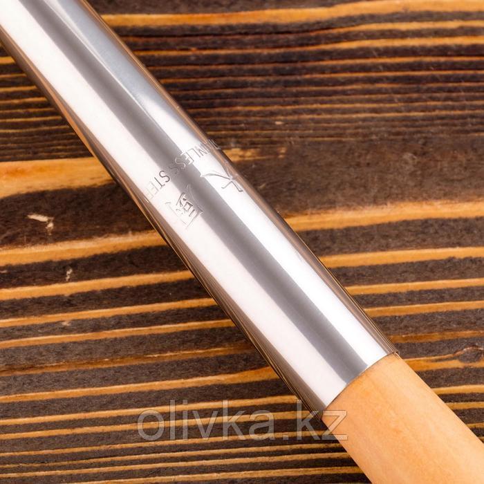 Поварешка для казана узбекская 46см, светлая деревянная ручка - фото 3 - id-p113258149