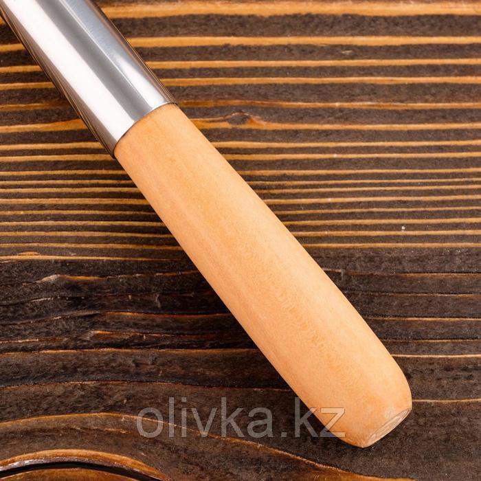 Поварешка для казана узбекская 46см, светлая деревянная ручка - фото 4 - id-p113258149