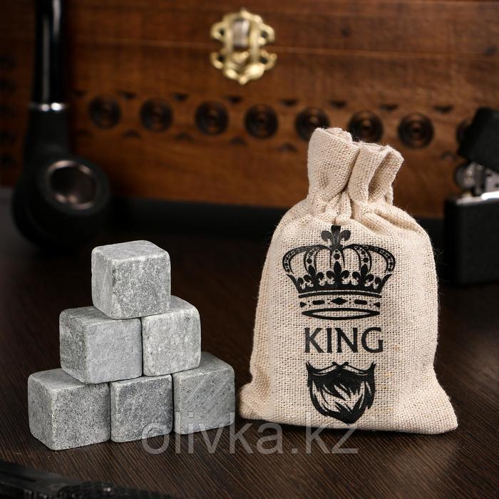 Камни для виски в мешочке "King", натуральный стеатит, 6 шт - фото 1 - id-p113255514