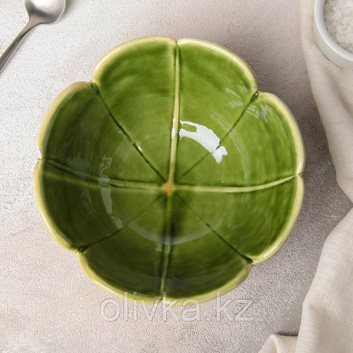 Салатник керамический «Дендрарий», d=14,5 см, цвет зелёный - фото 2 - id-p113255515