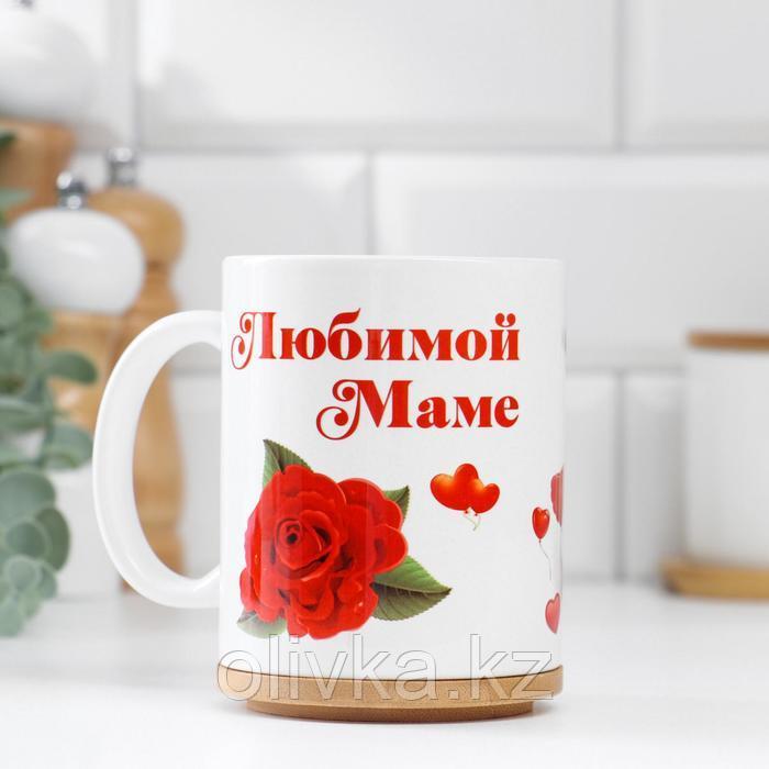 Кружка сублимация "Любимой маме" роза, c нанесением - фото 1 - id-p113243767