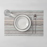 Салфетка сервировочная на стол «Дождь», 45×30 см, цвет серый