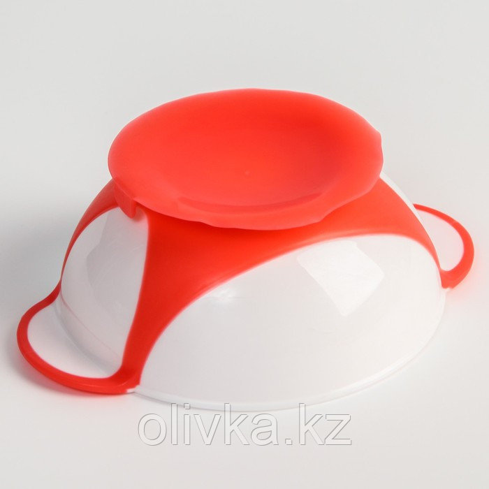 Набор детской посуды: миска на присоске 340мл., с крышкой, термоложка, цвет розовый - фото 5 - id-p113263254
