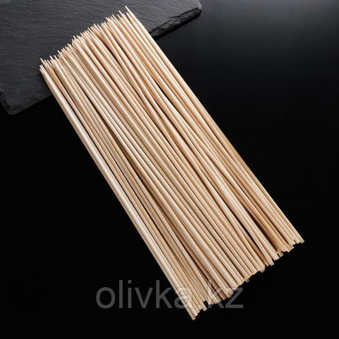 Шампур деревянный Magistro, 25×0,3 см, 100 шт, берёза - фото 2 - id-p113259793