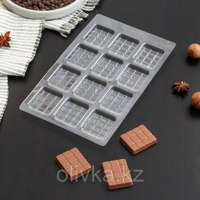 Форма для шоколада и конфет «Вкусная плитка шоколада», 22×13 см - фото 1 - id-p113254685