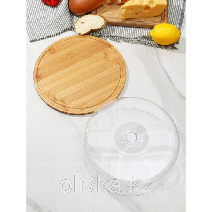 Маслёнка-сырница Доляна, d=28 см, бамбук - фото 4 - id-p113262440