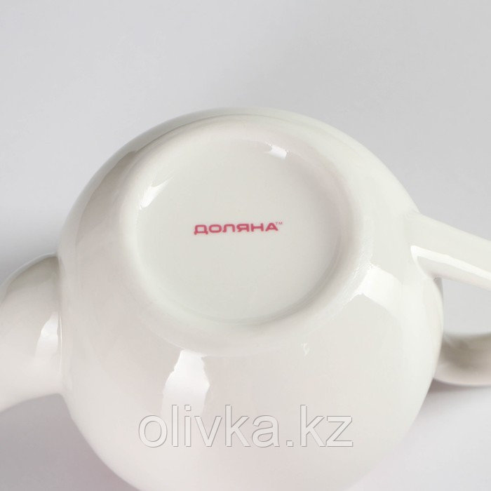 Чайник фарфоровый заварочный Доляна «Розали», 800 мл, цвет белый - фото 5 - id-p113252039
