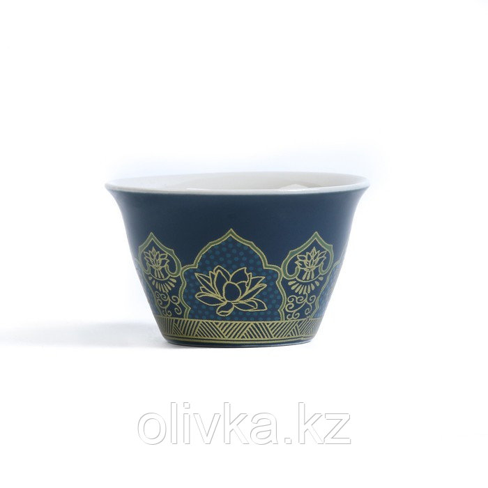 Набор для чайной церемонии 5 предметов на 3 персоны: чашка 50 мл, чайник 280 мл, синий - фото 4 - id-p113277198
