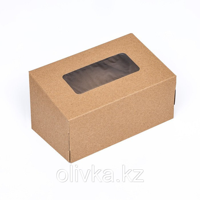 Коробка складная, с окном, крафт, 15 х 10 х 7 см - фото 2 - id-p113278908