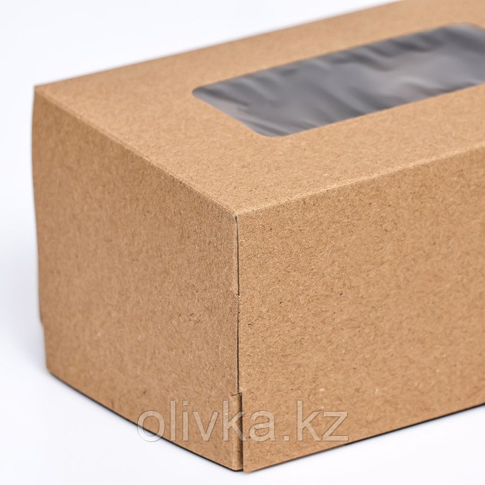 Коробка складная, с окном, крафт, 15 х 10 х 7 см - фото 3 - id-p113278908
