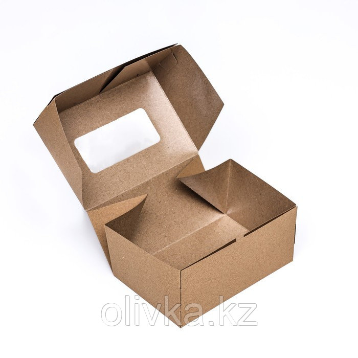 Коробка складная, с окном, крафт, 15 х 10 х 7 см - фото 4 - id-p113278908