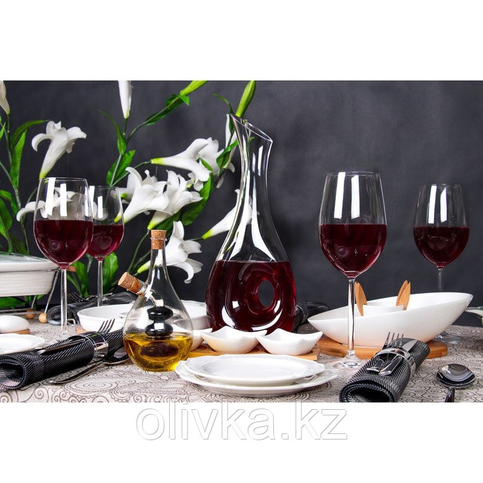 Декантер стеклянный для вина Magistro «Рислинг», 1,1 л, 15,5×10×36 см - фото 4 - id-p113244705