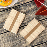 Набор деревянных палочек для мороженого, 7,5×1,1-1,5 см, 100 шт, фото 3