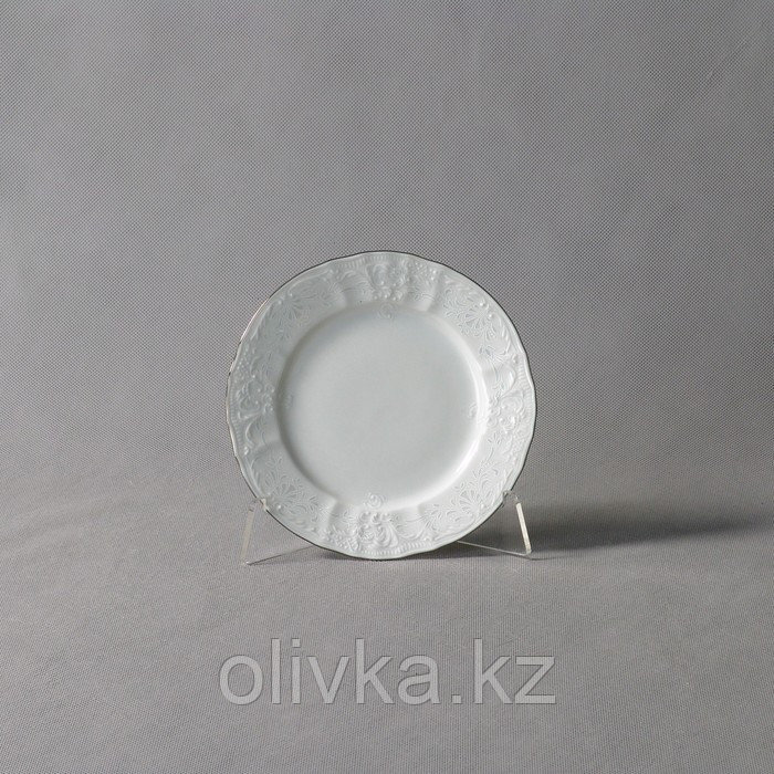 Тарелка десертная Bernadotte, декор «Деколь, отводка платина», 17 см - фото 2 - id-p113255560