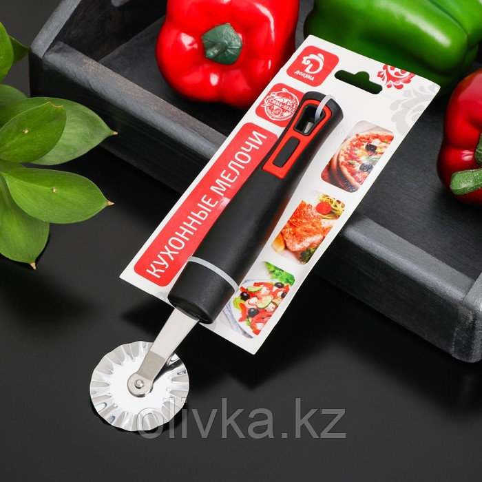 Нож для пиццы Доляна «Чили», 18,5 см, цвет чёрный - фото 4 - id-p113252046