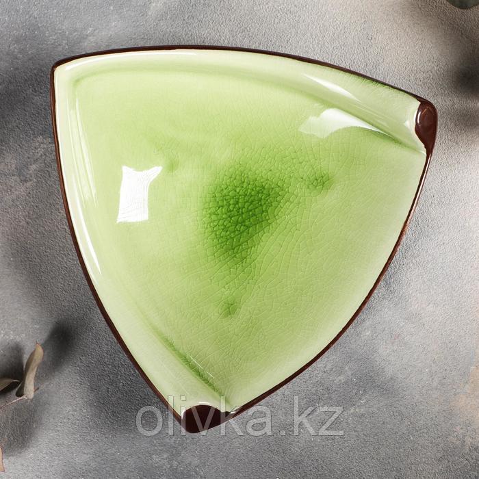 Блюдо керамическое сервировочное «Таллула», 20×7,5 см, цвет зелёный - фото 2 - id-p113258944
