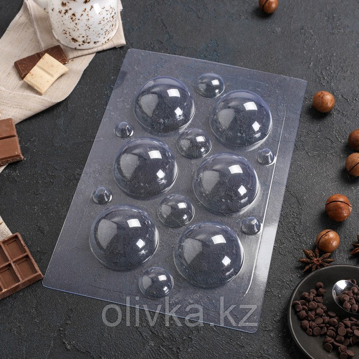 Форма для шоколада и конфет пластиковая «Сферы», 6 см, цвет прозрачный - фото 2 - id-p113256544