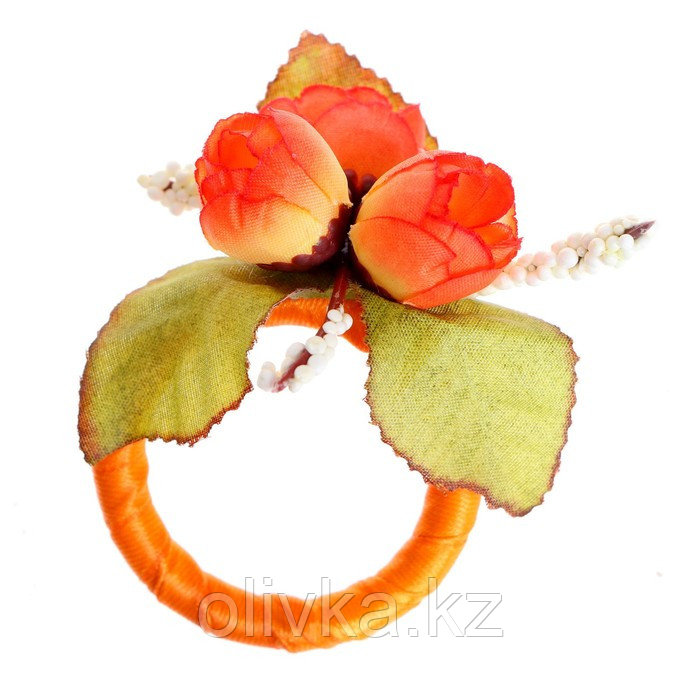 Кольцо для салфеток «Букет», цвет оранжевый - фото 2 - id-p113264078