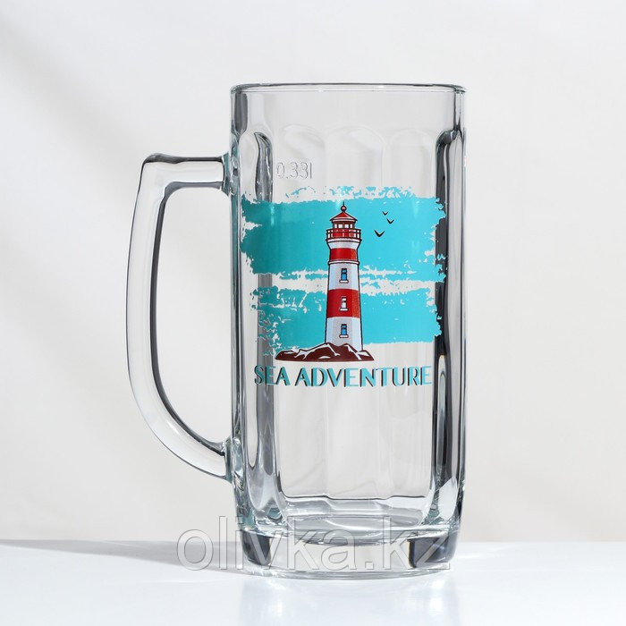 Кружка стеклянная для пива «Гамбург. Морское приключение», 330 мл - фото 1 - id-p113275761