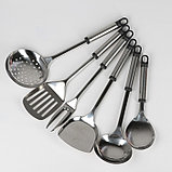 Набор кухонных принадлежностей «Помощник», 6 предметов, на подставке, фото 4