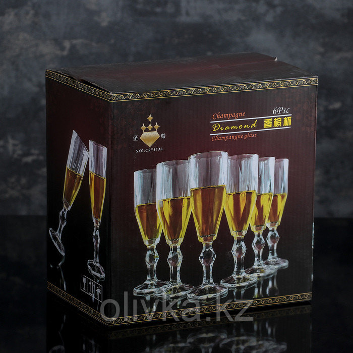 Бокал стеклянный для шампанского «Доменик», 170 мл - фото 4 - id-p113252060
