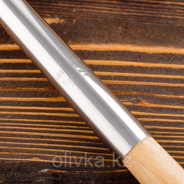 Поварешка для казана узбекская 52см, светлая деревянная ручка - фото 3 - id-p113258186