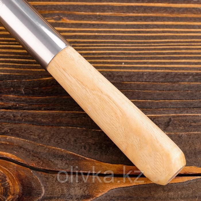 Поварешка для казана узбекская 52см, светлая деревянная ручка - фото 4 - id-p113258186