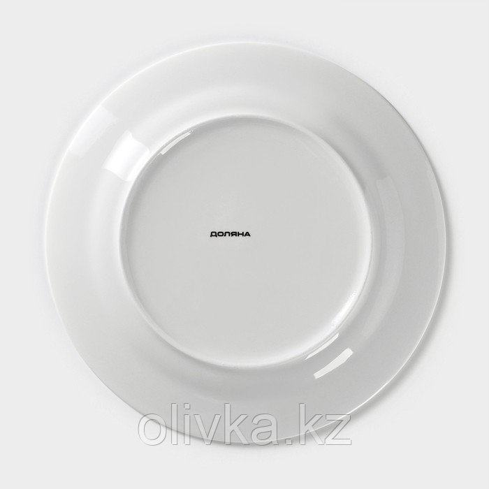 Тарелка фарфоровая обеденная Доляна «Зайка», d=25,5 см, цвет белый - фото 7 - id-p113258187