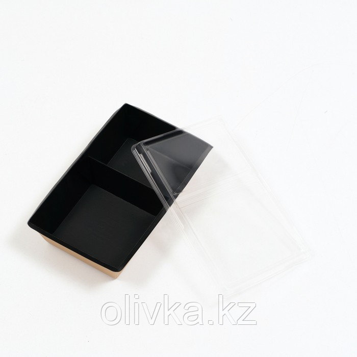 Салатник двухсекционный, черный, 20 х 12 х 5,5 см, 0,8 л - фото 5 - id-p113264962