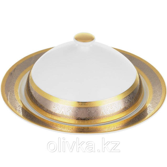 Маслёнка Opal, декор «Широкий кант платина, золото» - фото 1 - id-p113255586