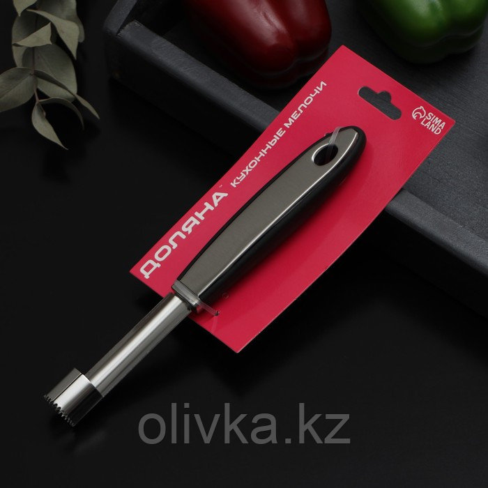 Нож для сердцевины Доляна Blade, 21 см, ручка soft-touch, цвет чёрный - фото 3 - id-p113245701