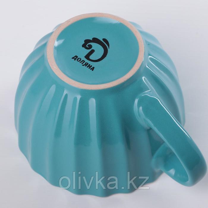 Кружка керамическая Доляна «Ноэми», 430 мл, цвет голубой - фото 4 - id-p113252085