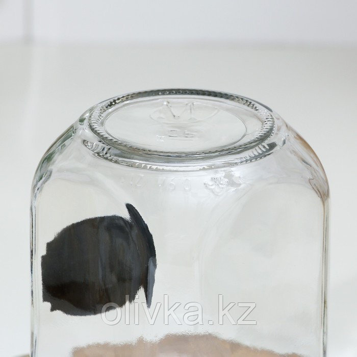 Набор банок для хранения «Меловой дизайн», стеклянный, 900 мл, 2 шт, с мелком для маркировки - фото 5 - id-p113275786