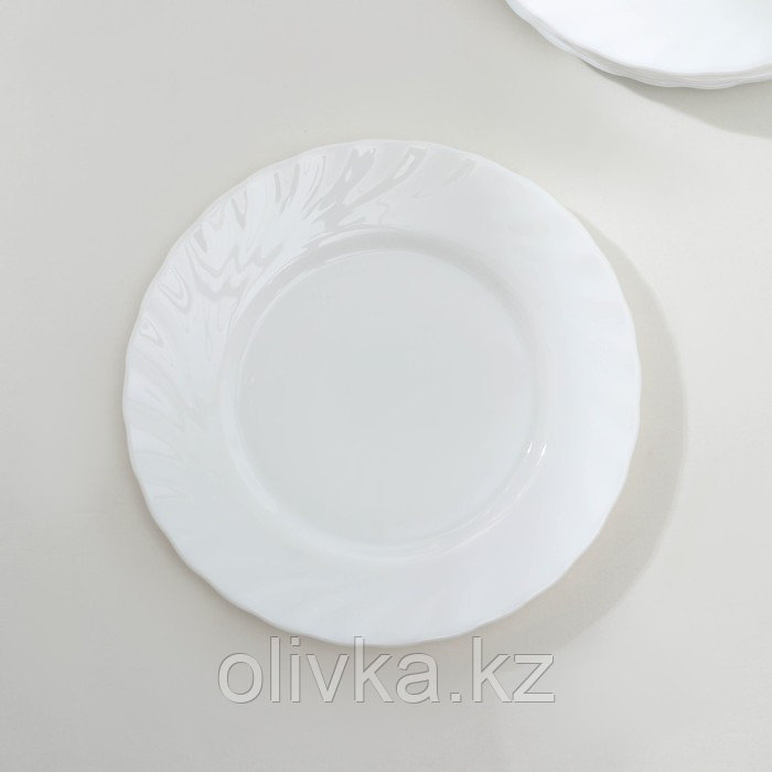 Набор десертных тарелок Luminarc TRIANON, d=20 см, стеклокерамика, 6 шт, цвет белый - фото 3 - id-p113273096